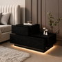 Hanah Home Kayra Mesita de noche con LED - Negro